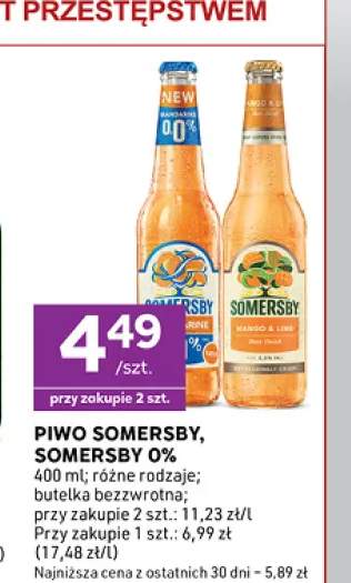 Piwo bezalkoholowe Somersby Mandarine