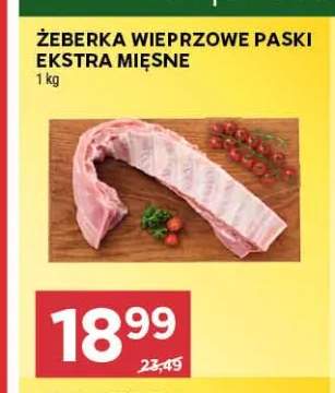 Żeberka wieprzowe paski ekstra mięsne