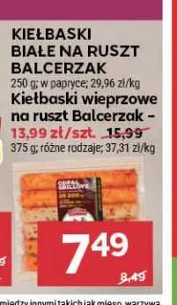 Kiełbaski białe na ruszt Balcerzak +1 wariant