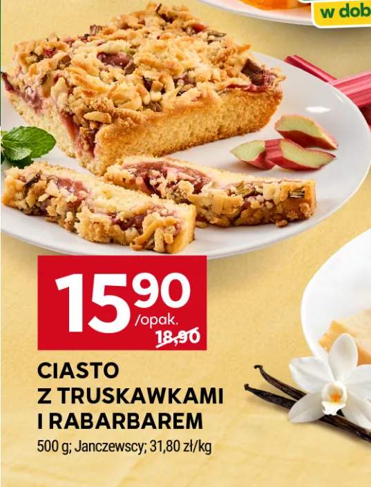 Ciasto z truskawkami i rabarbarem