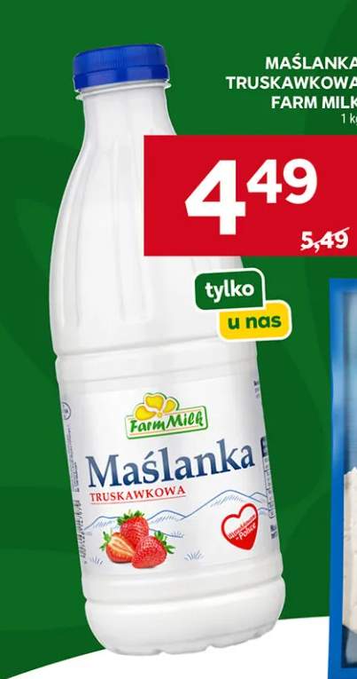 Maślanka truskawkowa Farm Milk