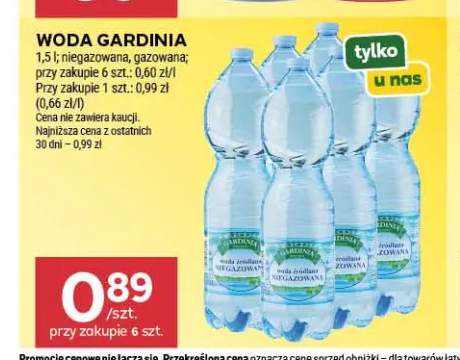 Woda Gardinia niegazowana +1 wariant
