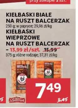 Kiełbaski białe na ruszt Balcerzak +1 wariant