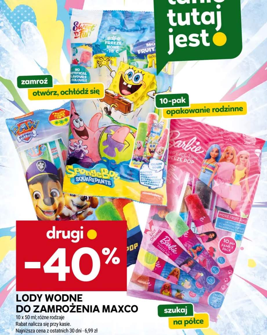 Lody wodne do zamrożenia Maxco Paw Patrol 10-pak 50 ml +1 wariant