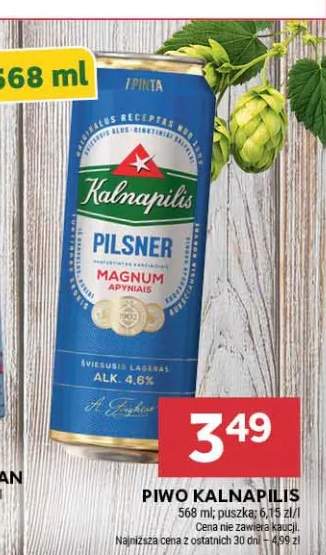 Piwo Kalnapilis Pilsner