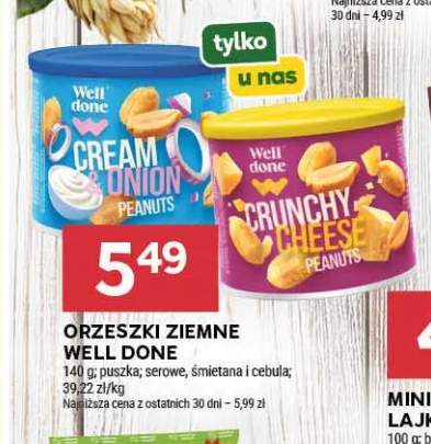 Orzeszki ziemne Well Done śmietana i cebula +1 wariant
