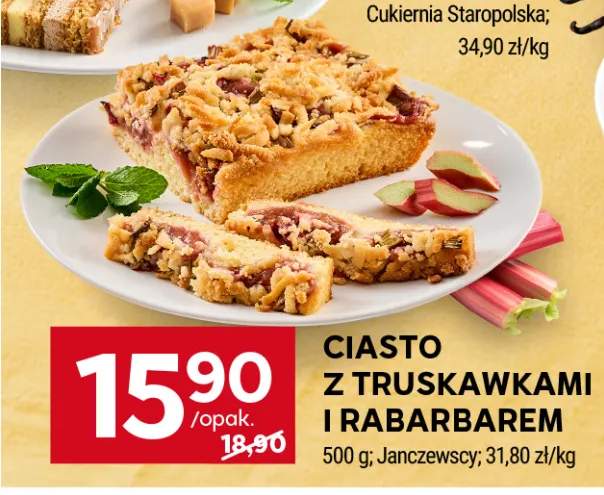 Ciasto z truskawkami i rabarbarem