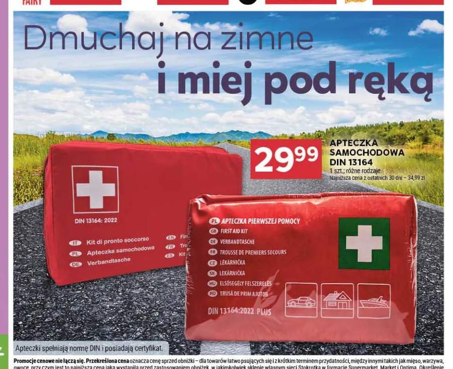 Apteczka samochodowa DIN 13164 +1 wariant