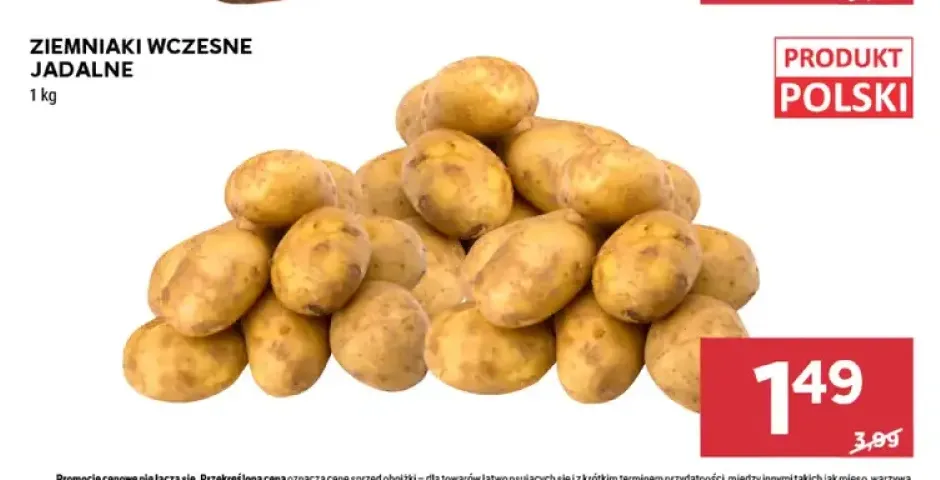 Ziemniaki wczesne jadalne polskie