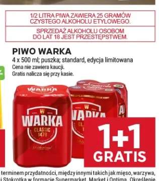 Piwo Warka 4-pak 500 ml