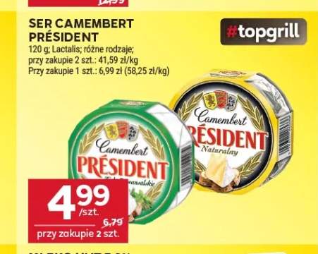 Ser Camembert President — wariant nieczytelny