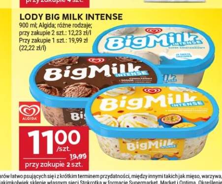 Lody Big Milk Intense Biscotti +1 wariant