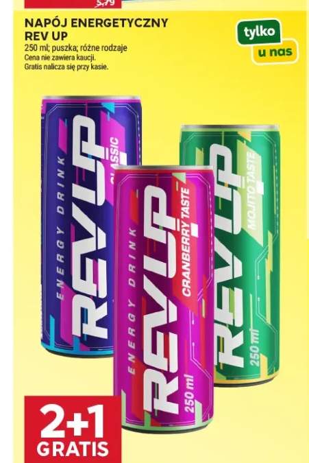 Napój energetyczny Rev Up Cranberry Taste +1 wariant