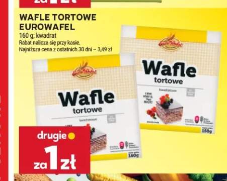 Wafle tortowe Eurowafel kwadrat