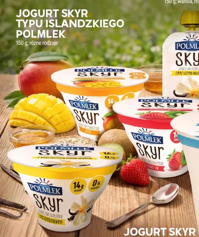 Jogurt Skyr typu islandzkiego Polmlek mango +2 warianty