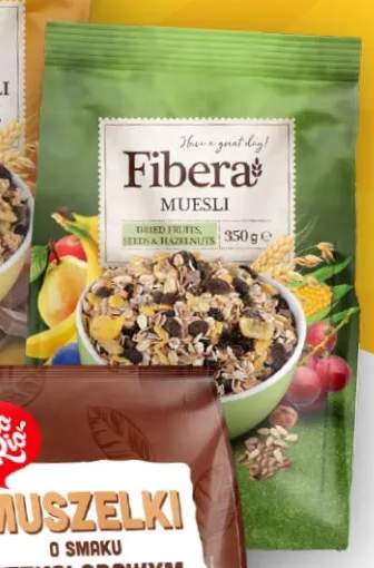 Muesli Fibera z owocami nasionami i orzechami