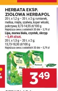 Herbata ekspresowa ziołowa Herbapol rumianek +8 wariantów