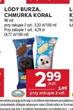 Lody Burza Koral +1 wariant