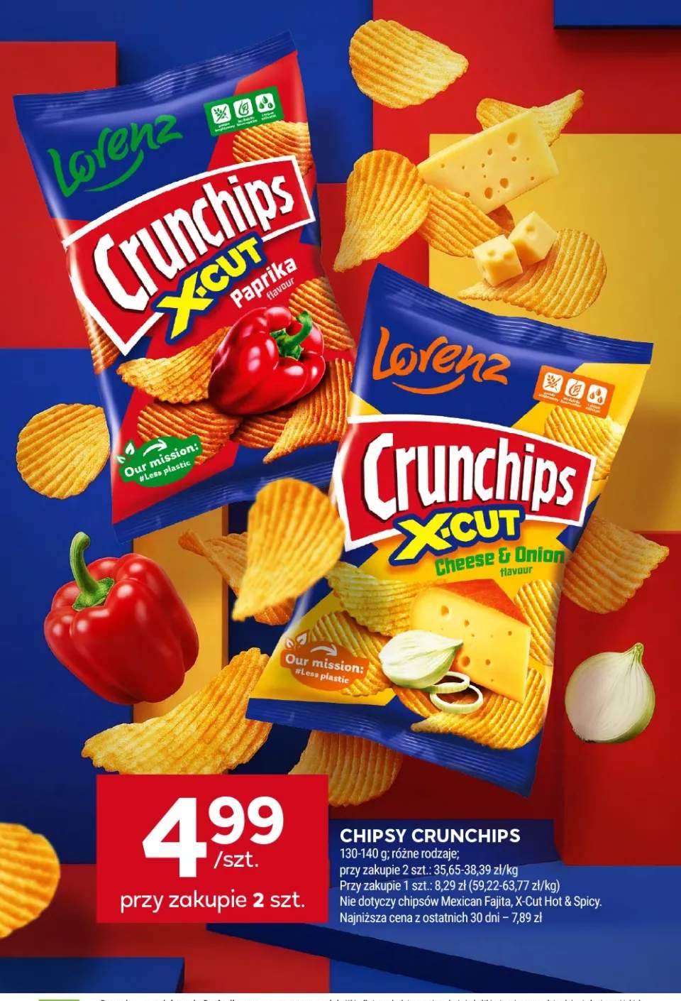 Chipsy Lorenz Crunchips X-Cut Cheese & Onion