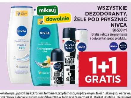 Dezodoranty i żele pod prysznic Nivea +3 warianty