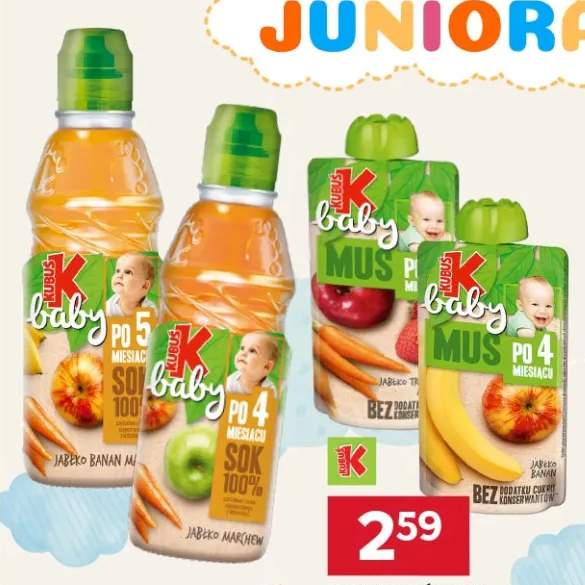 Sok Kubuś Baby jabłko marchew +2 warianty