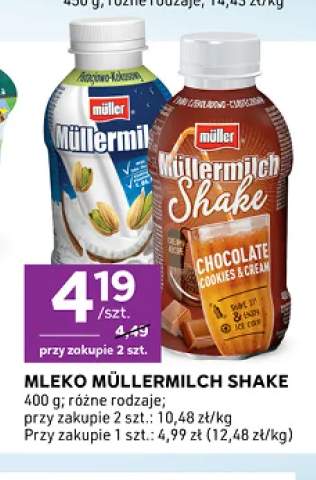 Mleko Müller Müllermilch Shake Pistacjowo-Kokosowy +1 wariant