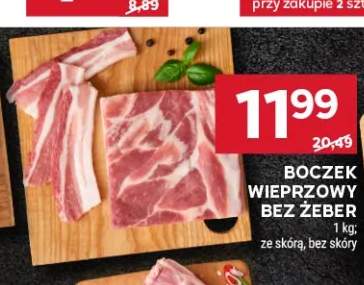 Boczek wieprzowy bez żeber ze skórą +1 wariant