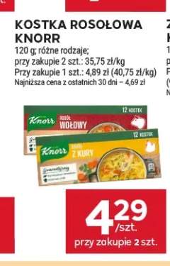 Kostka rosołowa drobiowa Knorr +1 wariant