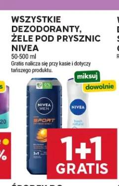 Dezodoranty i żele pod prysznic Nivea +2 warianty