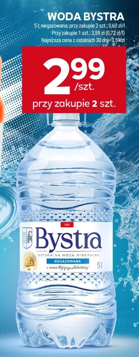 Woda mineralna Bystra niegazowana