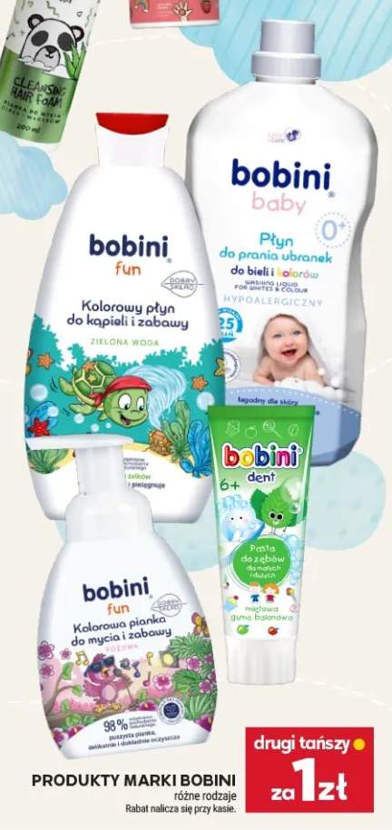 Płyn do kąpieli dla dzieci Bobini Fun Różowa Piana +3 warianty