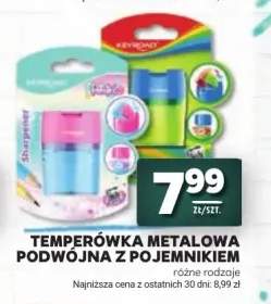 Temperówka metalowa Keyroad podwójna z pojemnikiem