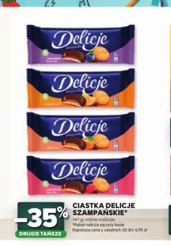 Ciastka Delicje Szampańskie o smaku pomarańczowym +1 wariant