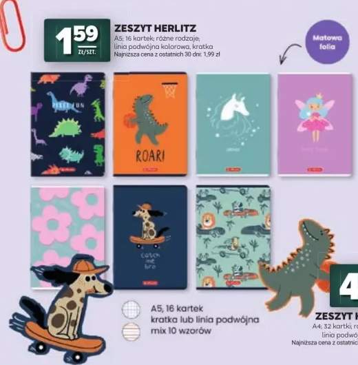 Zeszyt Herlitz A5 16 kartek kratka