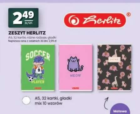 Zeszyt Herlitz A5 32 kartki gładki
