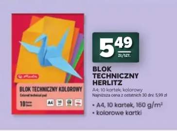 Blok techniczny kolorowy Herlitz A4 10 kartek