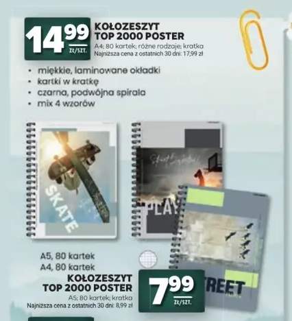 Kołozeszyt TOP 2000 Poster A5