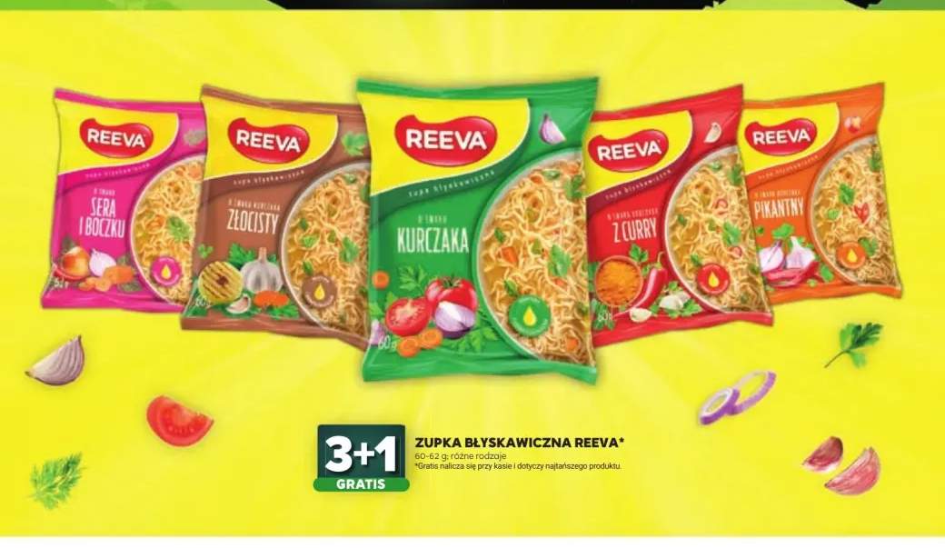 Zupka błyskawiczna Reeva o smaku sera i boczku +1 wariant