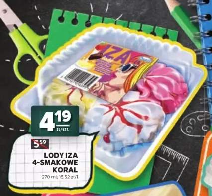 Lody Iza 4-smakowe Koral