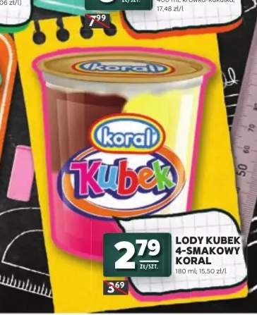 Lody Kubek 4-smakowy Koral