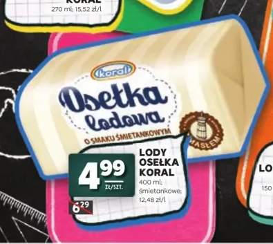 Lody Osełka o smaku śmietankowym Koral