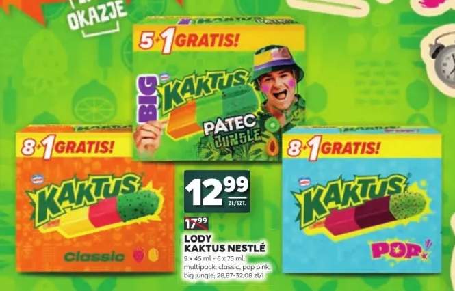 Lody Kaktus Nestlé Classic 9-pak +2 warianty