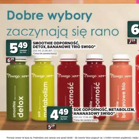 Smoothie Swigo odporność +5 wariantów