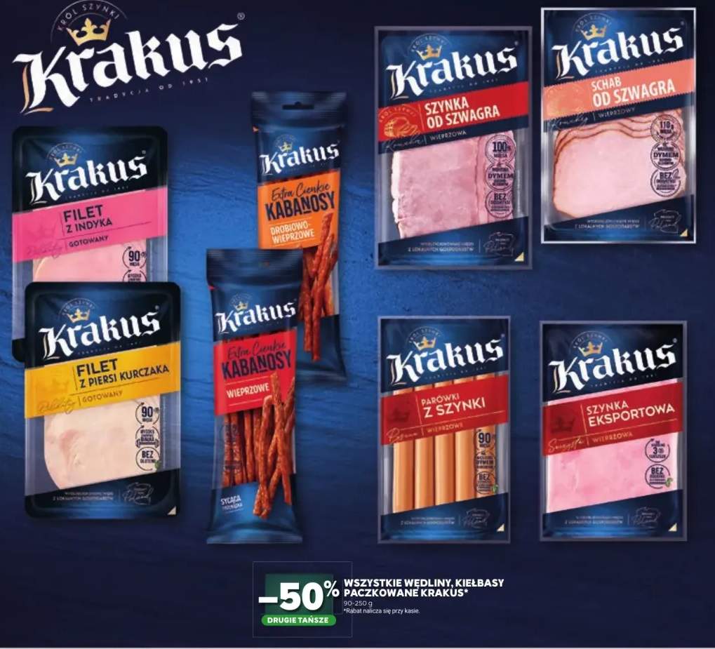 Filet z piersi kurczaka gotowany Krakus +7 wariantów
