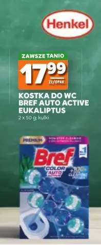 Kostka do WC Bref Auto Active Eukaliptus 2-pak