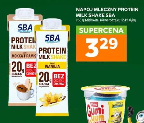 Napój mleczny Protein Milk Shake SBA smak mokka tiramisu +1 wariant