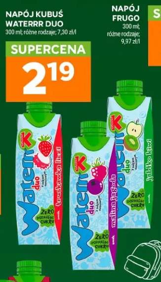 Napój Kubuś Waterrr Duo truskawka liczi +2 warianty