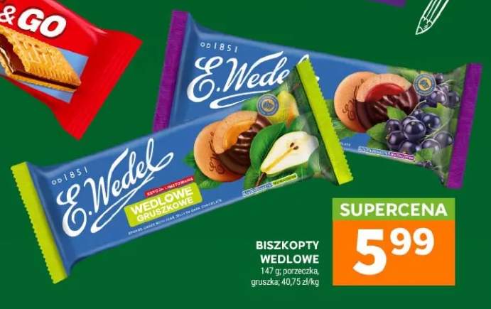 Biszkopty wedlowe E.Wedel porzeczkowe +1 wariant