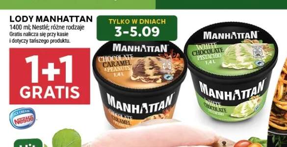 Lody Manhattan White Chocolate Pistachio +1 wariant
