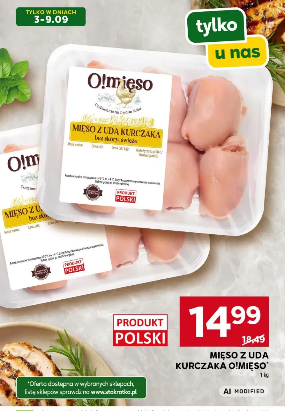 Mięso z uda kurczaka O!Mięso